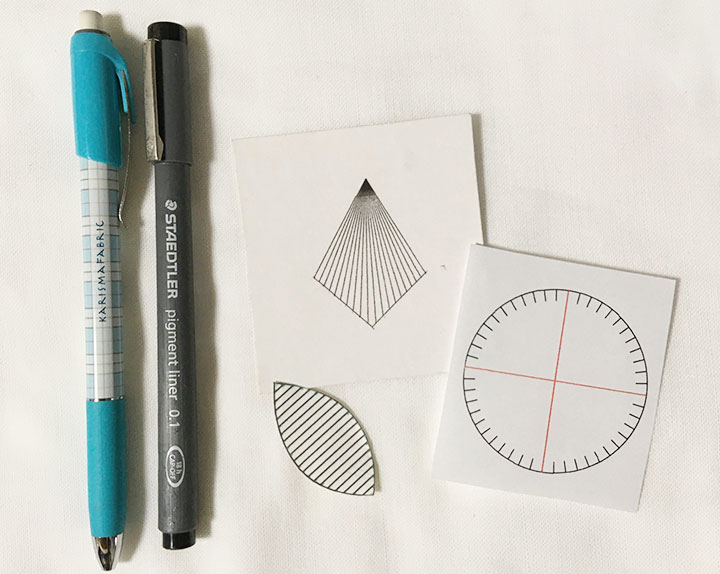 ペンと型紙